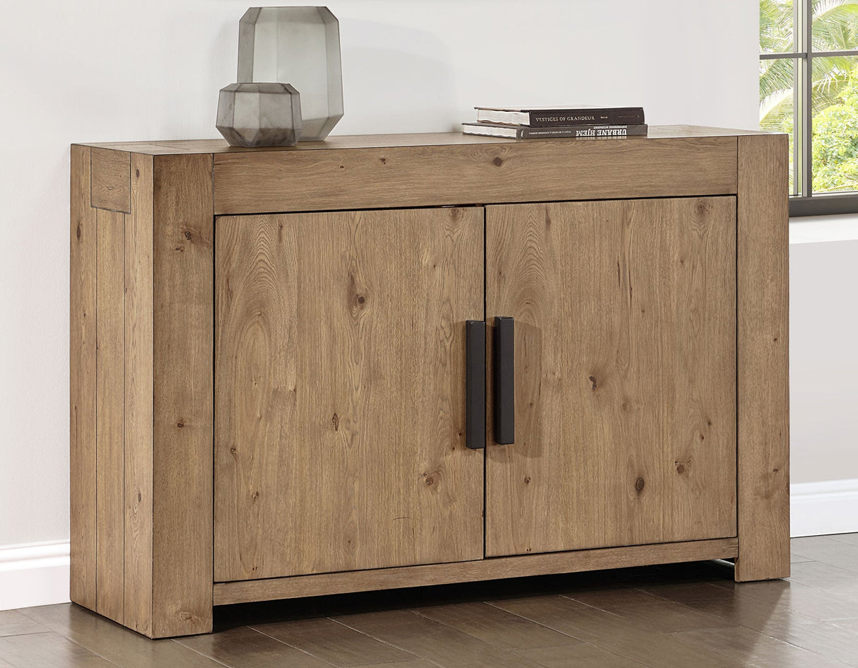 Aubrey Waxed Driftwood 7-Piece 78-96″ Dining Set by Steve Silver at Eve Furniture