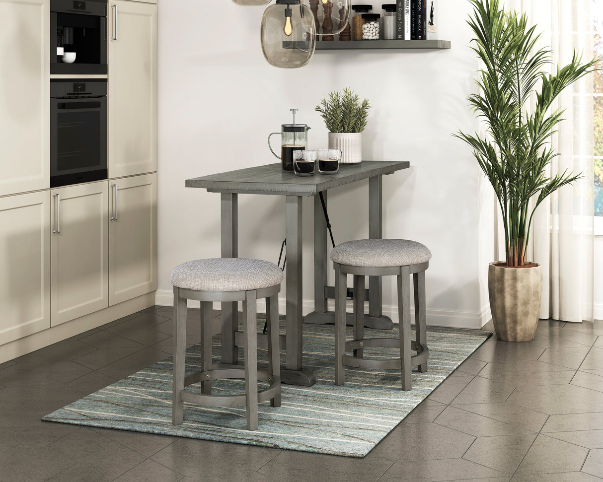 Auburndale Light Gray Counter Height Stool, Set of 2 by Homelegance at Eve Furniture