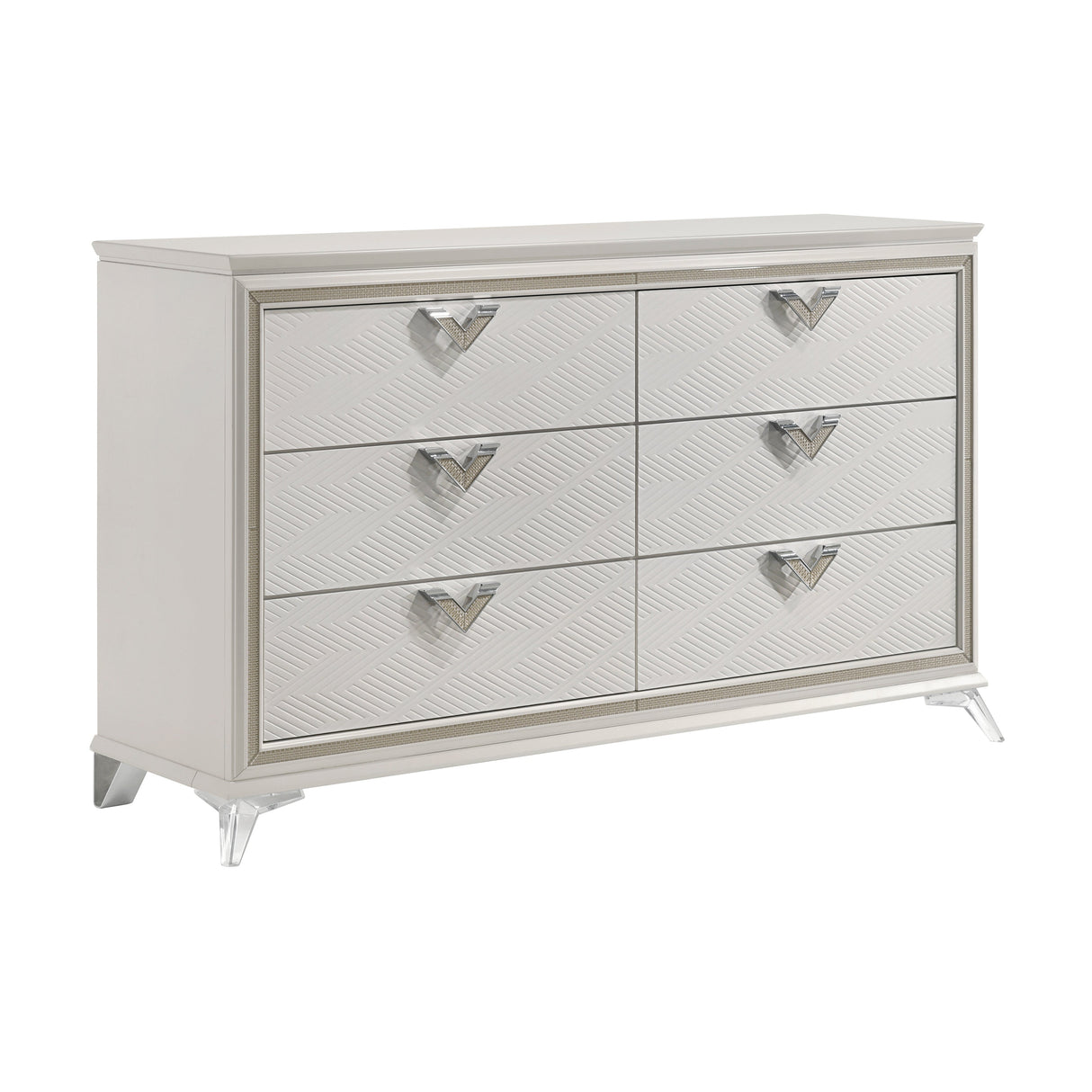 Audra White Dresser by Homelegance at Eve Furniture