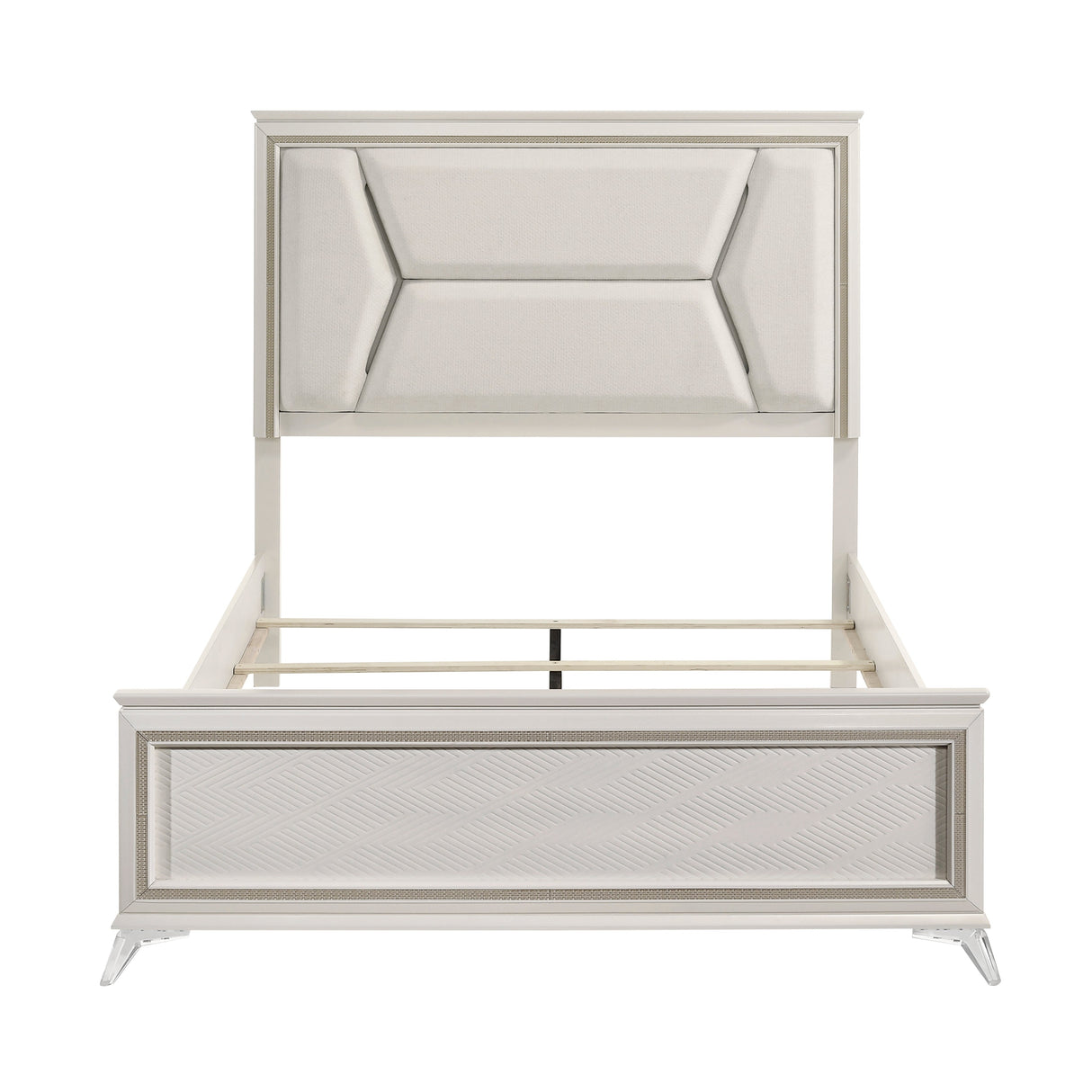 Audra White King Panel Bed by Homelegance at Eve Furniture
