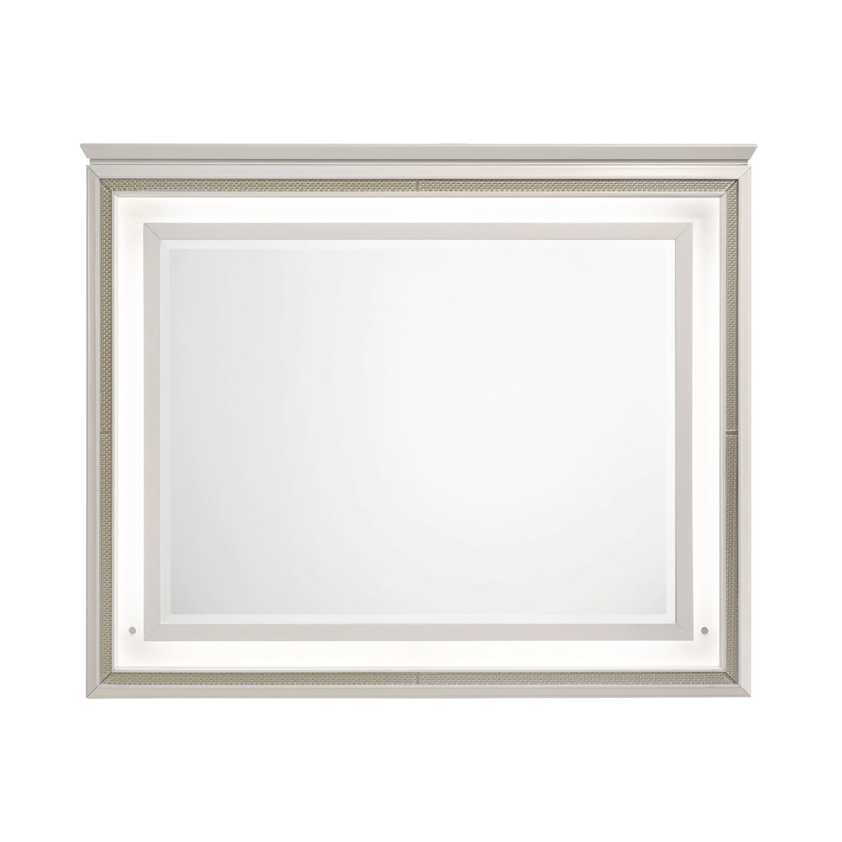 Audra White Mirror (Mirror Only) by Homelegance at Eve Furniture