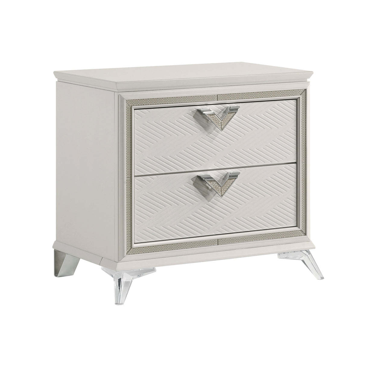 Audra White Nightstand by Homelegance at Eve Furniture