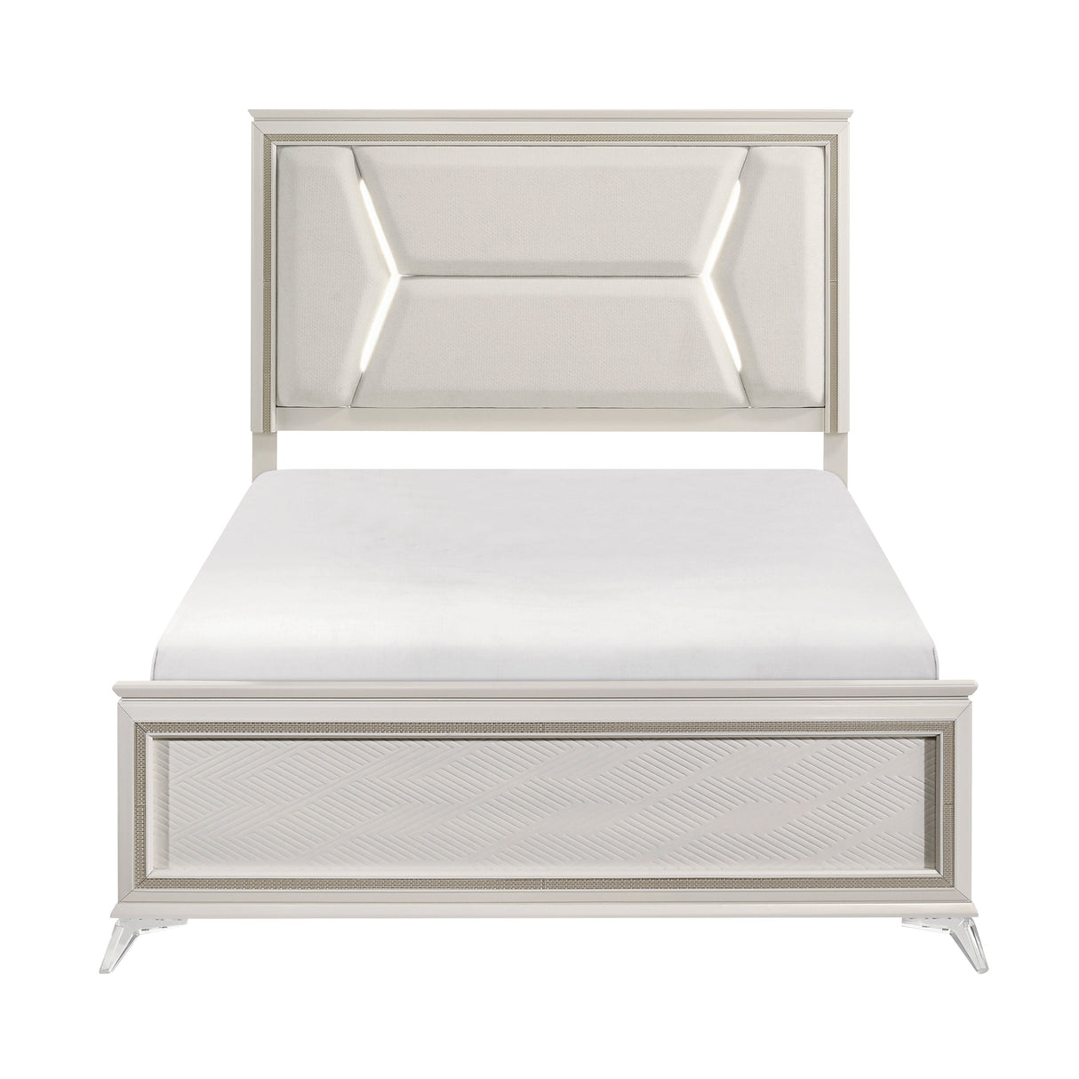 Audra White Queen Panel Bed by Homelegance at Eve Furniture