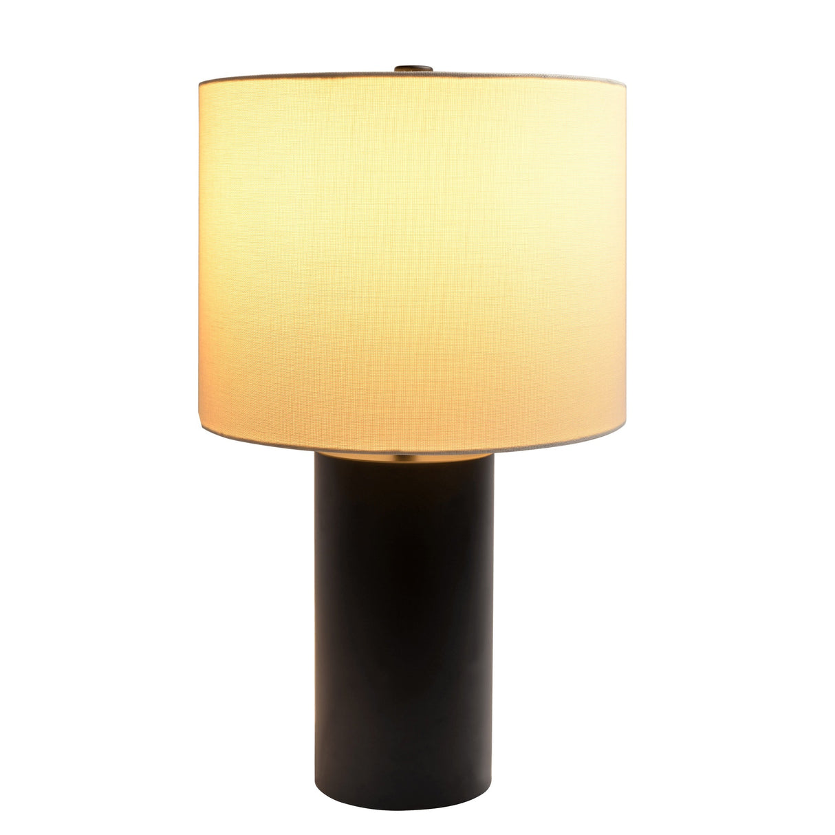 Aura Black Table Lamp with On/Off Switch Black Block Base by Ashcroft Imports at Eve Furniture