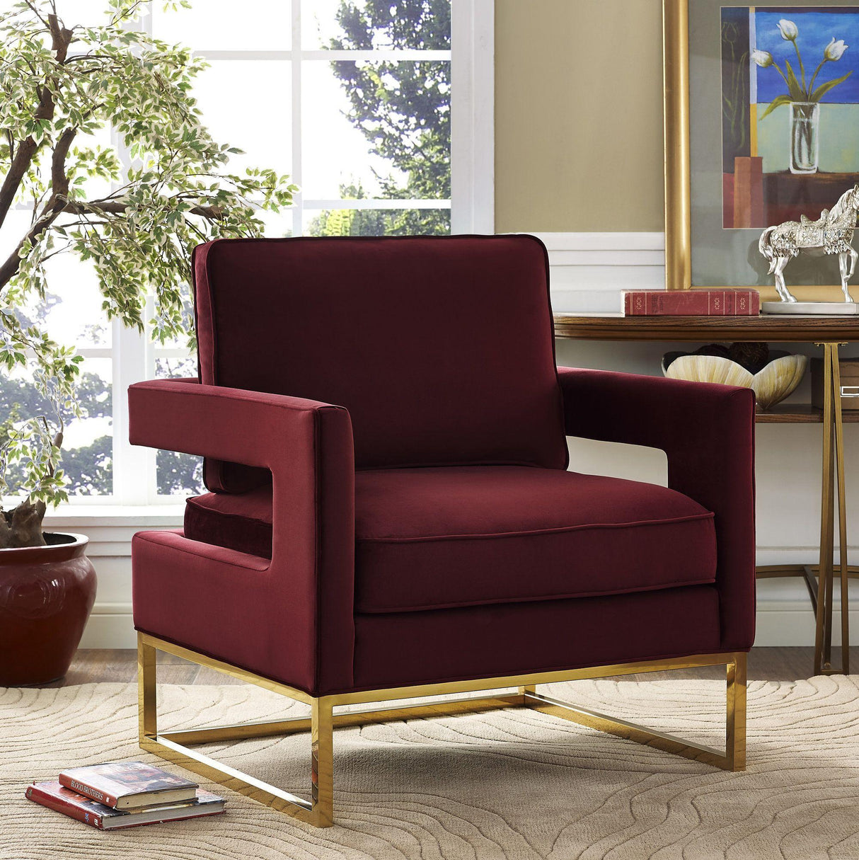 Avery Velvet Accent Chair by TOV Furniture at Eve Furniture