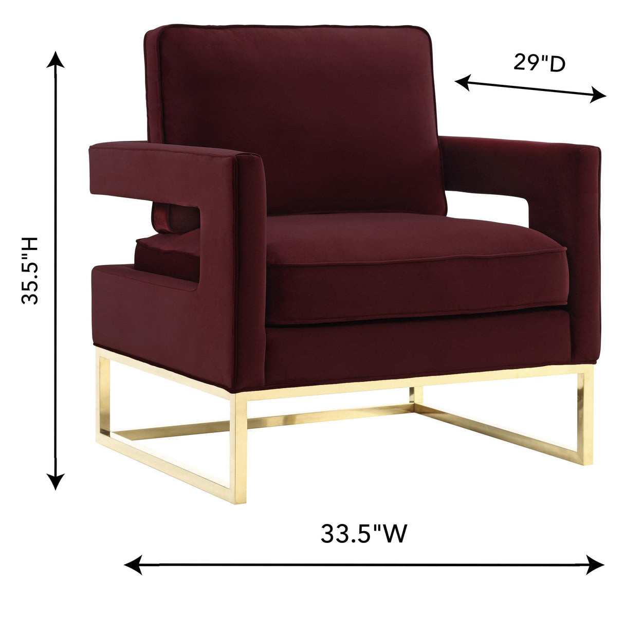 Avery Velvet Accent Chair by TOV Furniture at Eve Furniture