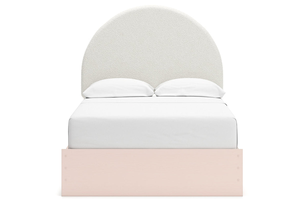 Wistenpine Blush Full Upholstered Storage Platform Bed with 2 Drawers by Ashley at Eve Furniture