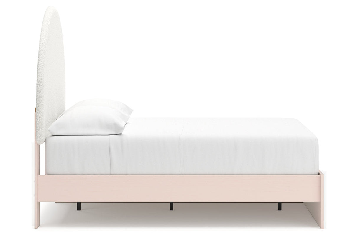 Wistenpine Blush Full Upholstered Storage Platform Bed with 2 Drawers by Ashley at Eve Furniture