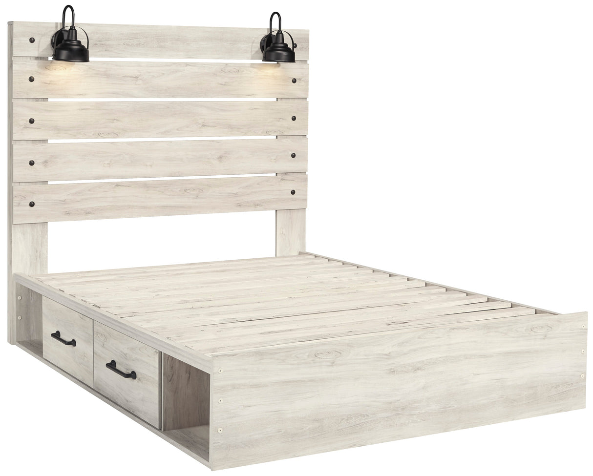 Cambeck Whitewash Storage Platform Bedroom Set with 2 Drawers by Ashley at Eve Furniture