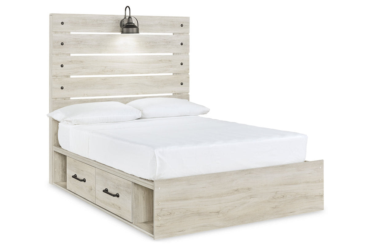 Cambeck Whitewash Full Storage Platform Bed with 4 Drawers by Ashley at Eve Furniture