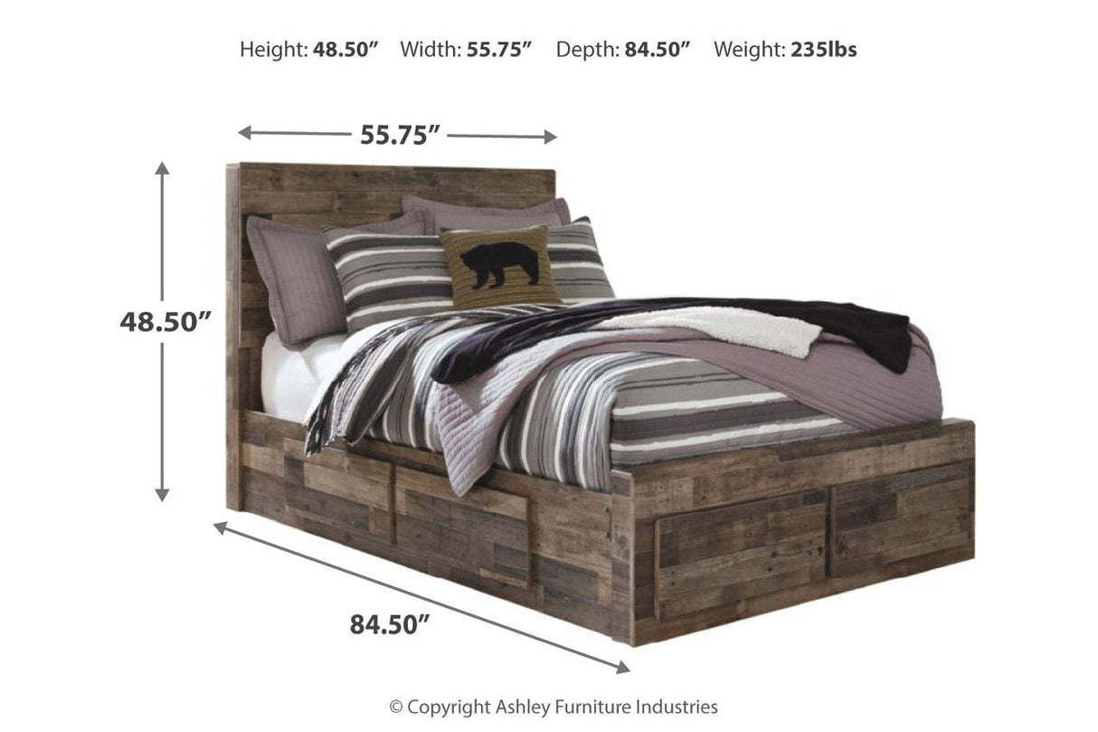 Derekson Multi Gray Full Storage Platform Bed with 6 Drawers by Ashley at Eve Furniture