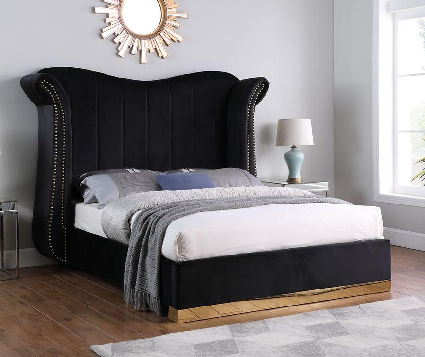 Luna Black 66"H Queen Platform Bed by New Era Innovations at Eve Furniture