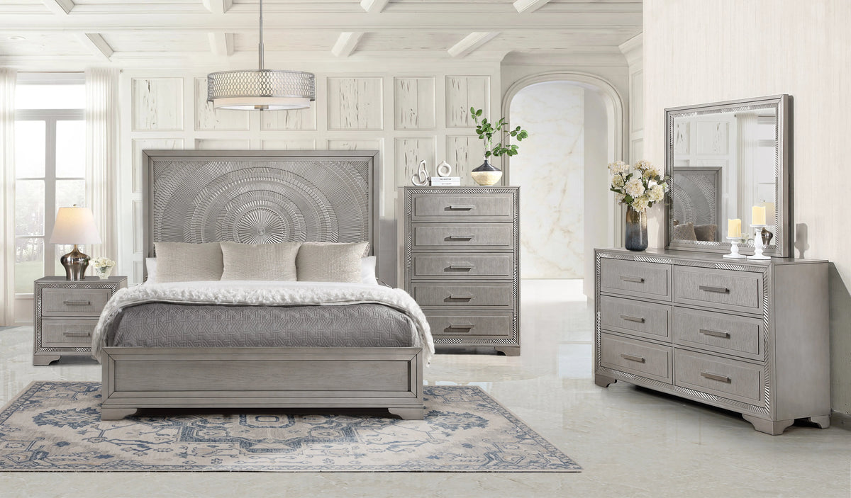 Miramar Grey Panel Bedroom Set by New Era Innovations at Eve Furniture
