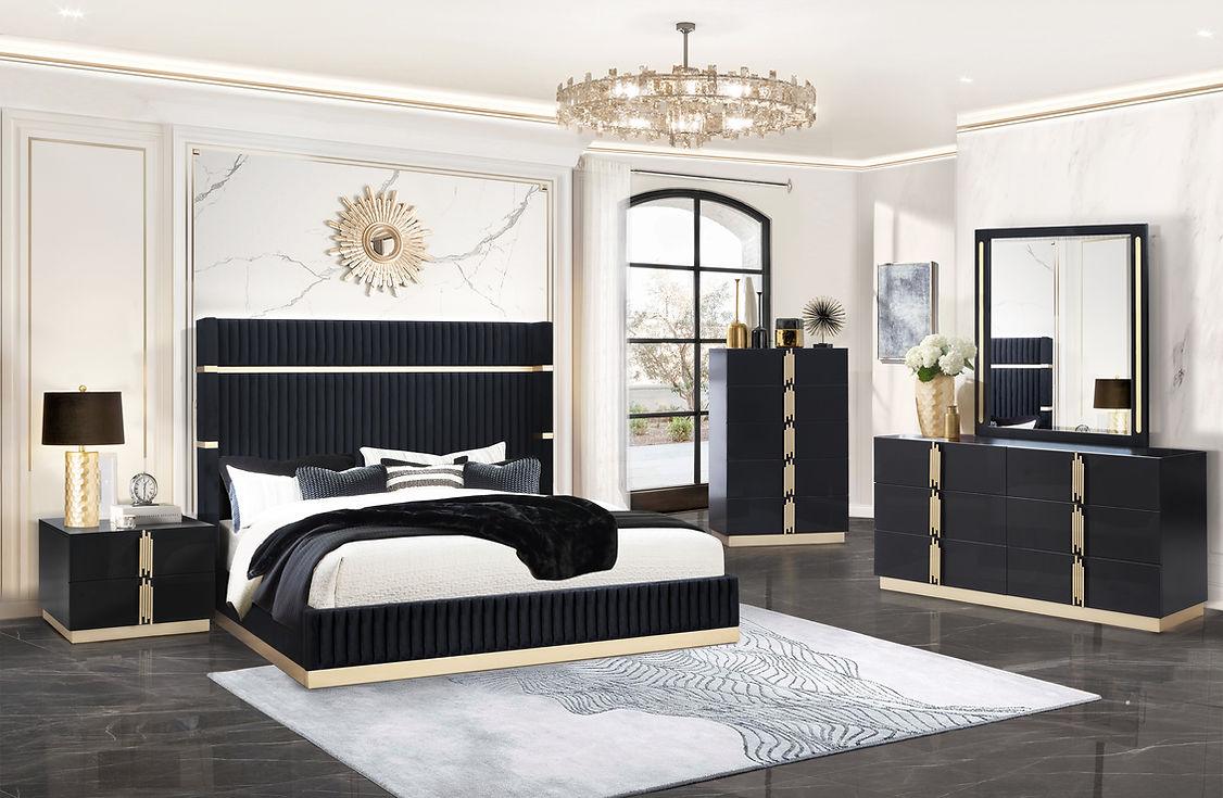 Evon Black Bedroom Set by New Era Innovations at Eve Furniture