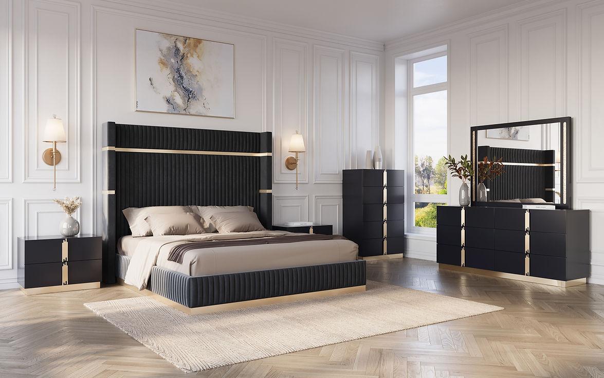 Evon Black Bedroom Set by New Era Innovations at Eve Furniture