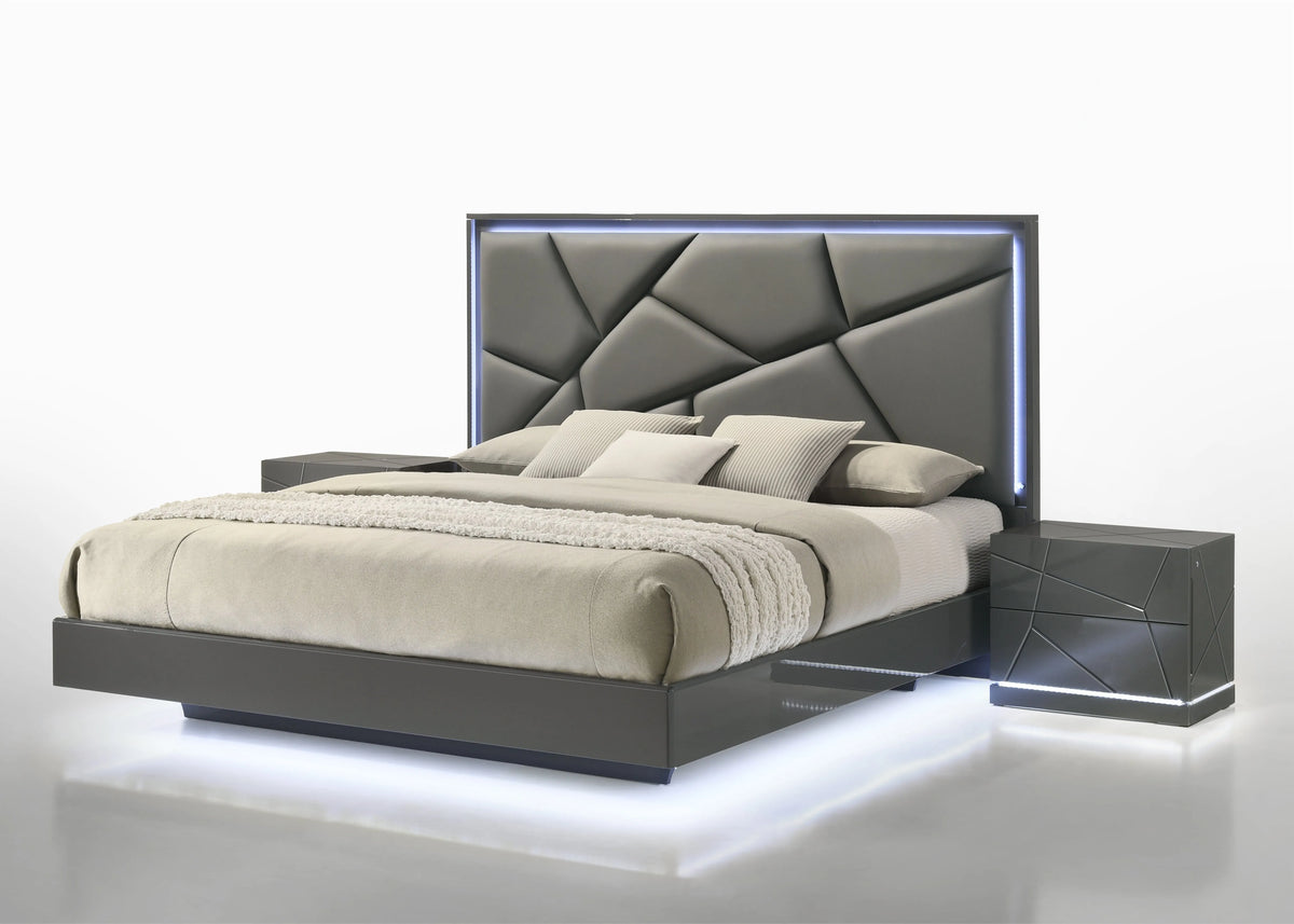 Lily Grey Platform Bedroom Set by New Era Innovations at Eve Furniture