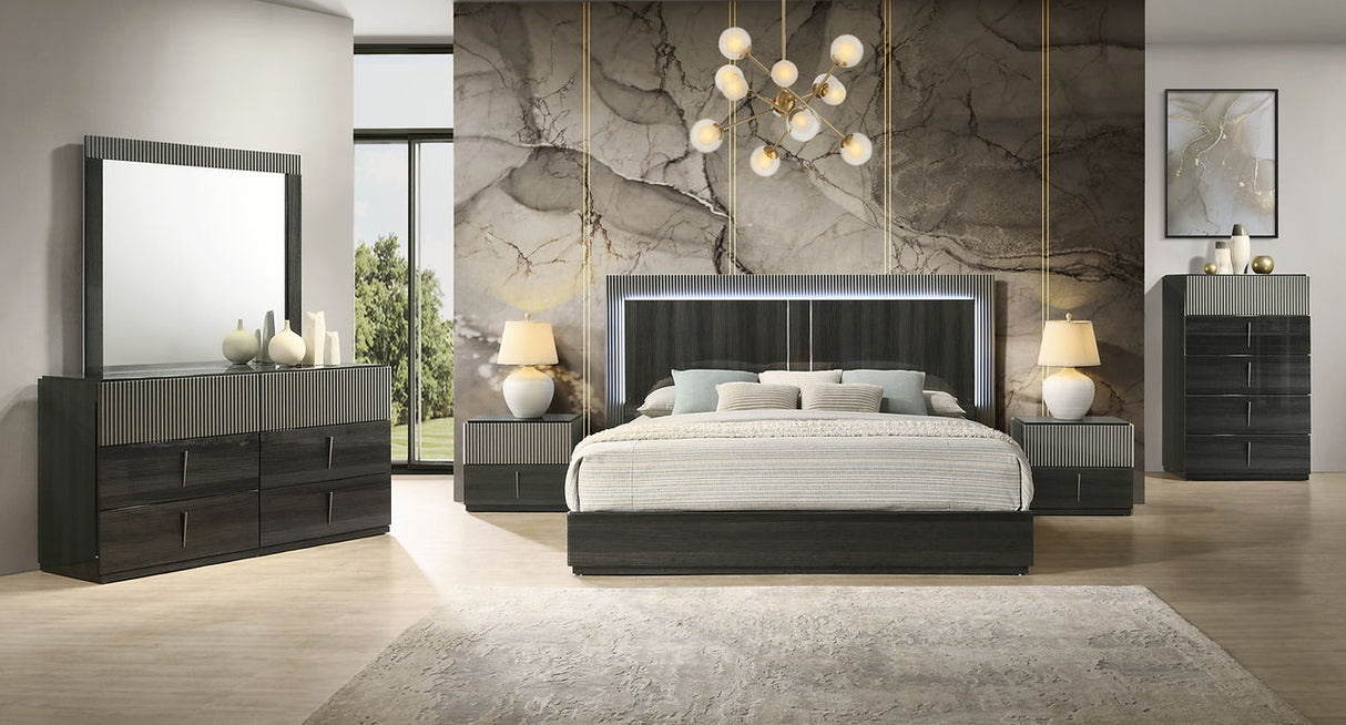 Raven Black Platform Bedroom Set by New Era Innovations at Eve Furniture