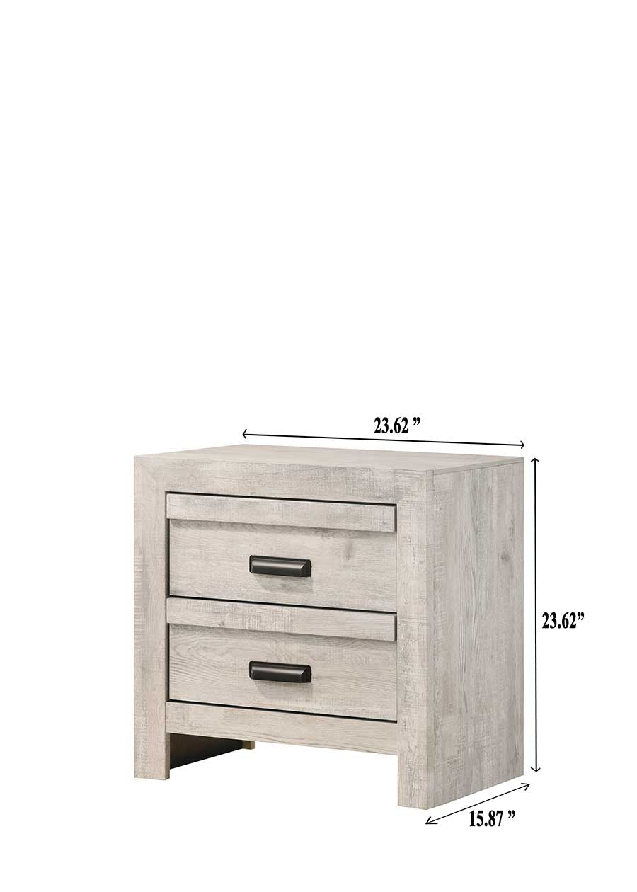 Valor Beige Nightstand by Crown Mark at Eve Furniture