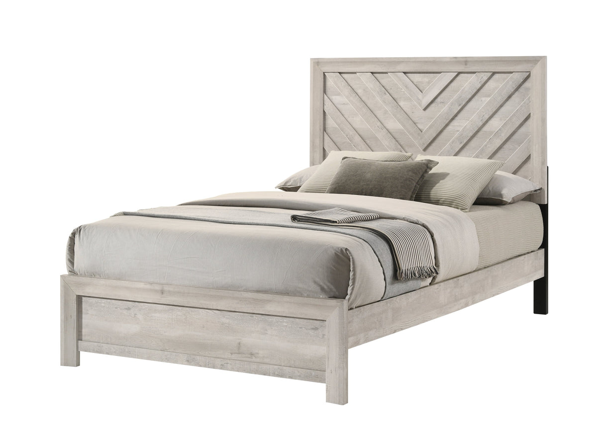Valor Beige Full Panel Bed by Crown Mark at Eve Furniture