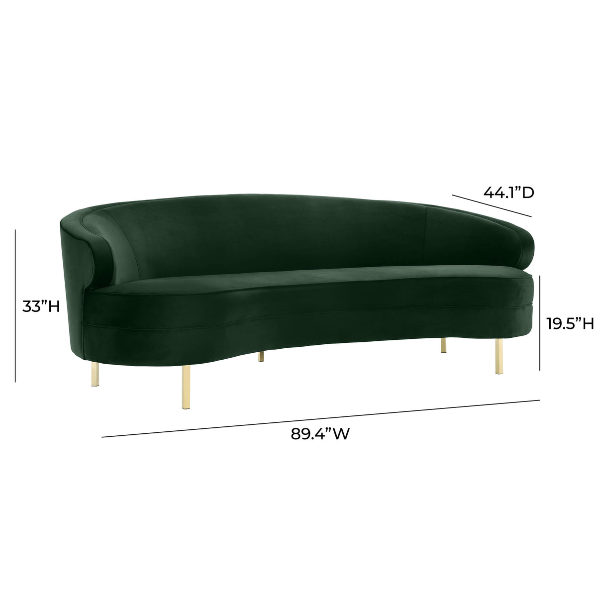 Baila Velvet Sofa by TOV Furniture at Eve Furniture