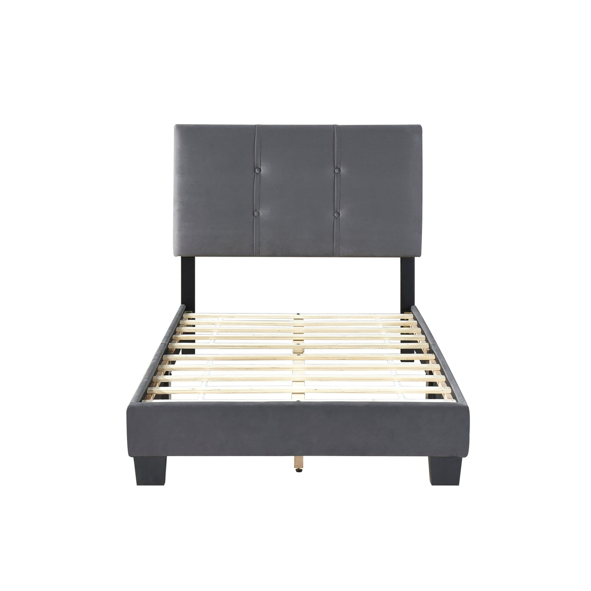 Bari Dark Gray Twin Platform Bed by Homelegance at Eve Furniture