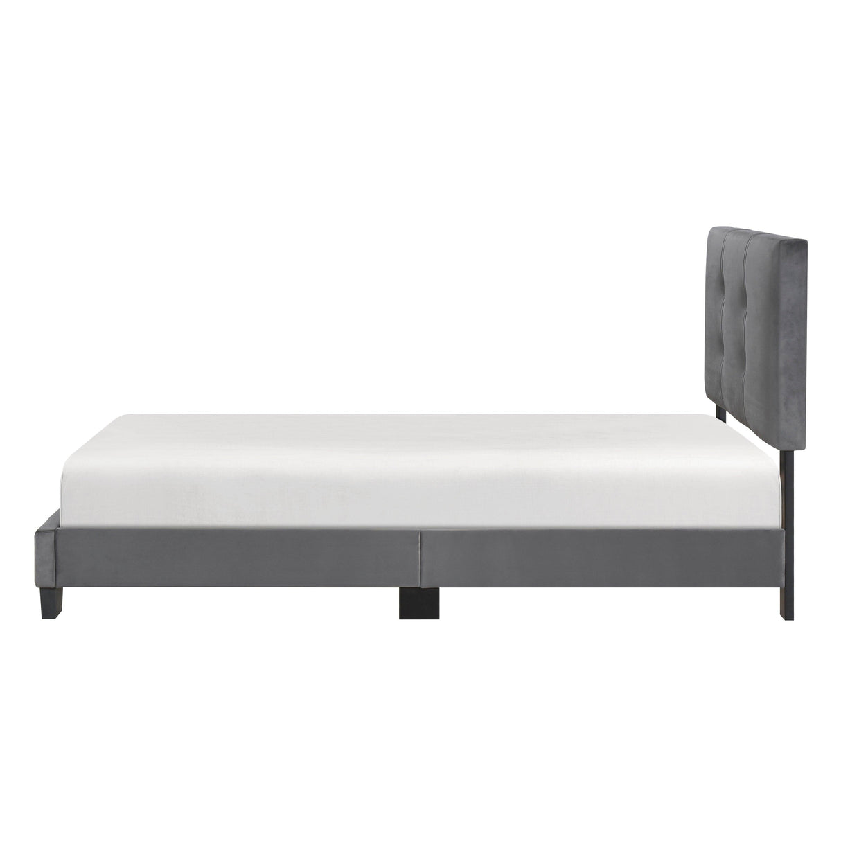 Bari Dark Gray Twin Platform Bed by Homelegance at Eve Furniture