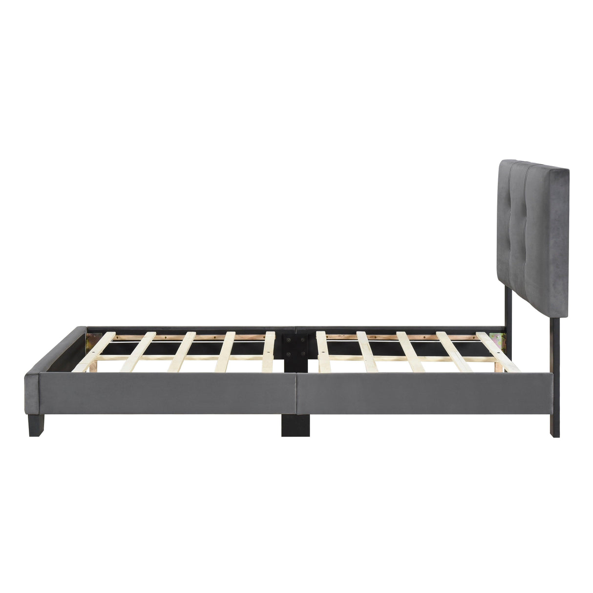 Bari Dark Gray Twin Platform Bed by Homelegance at Eve Furniture