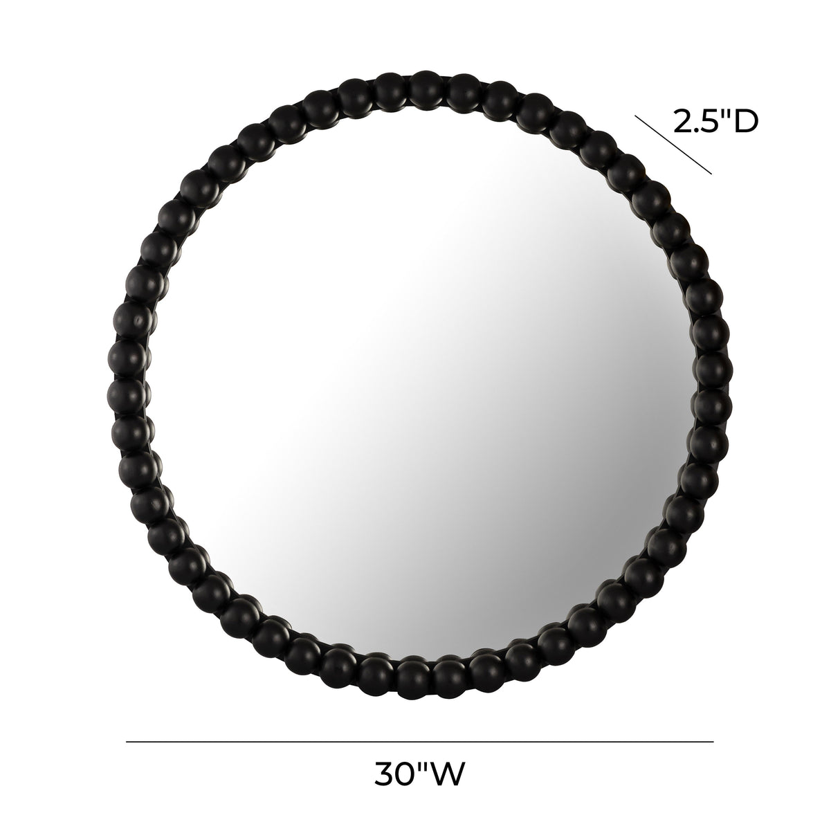 Baria Wooden Round Wall Mirror by TOV Furniture at Eve Furniture