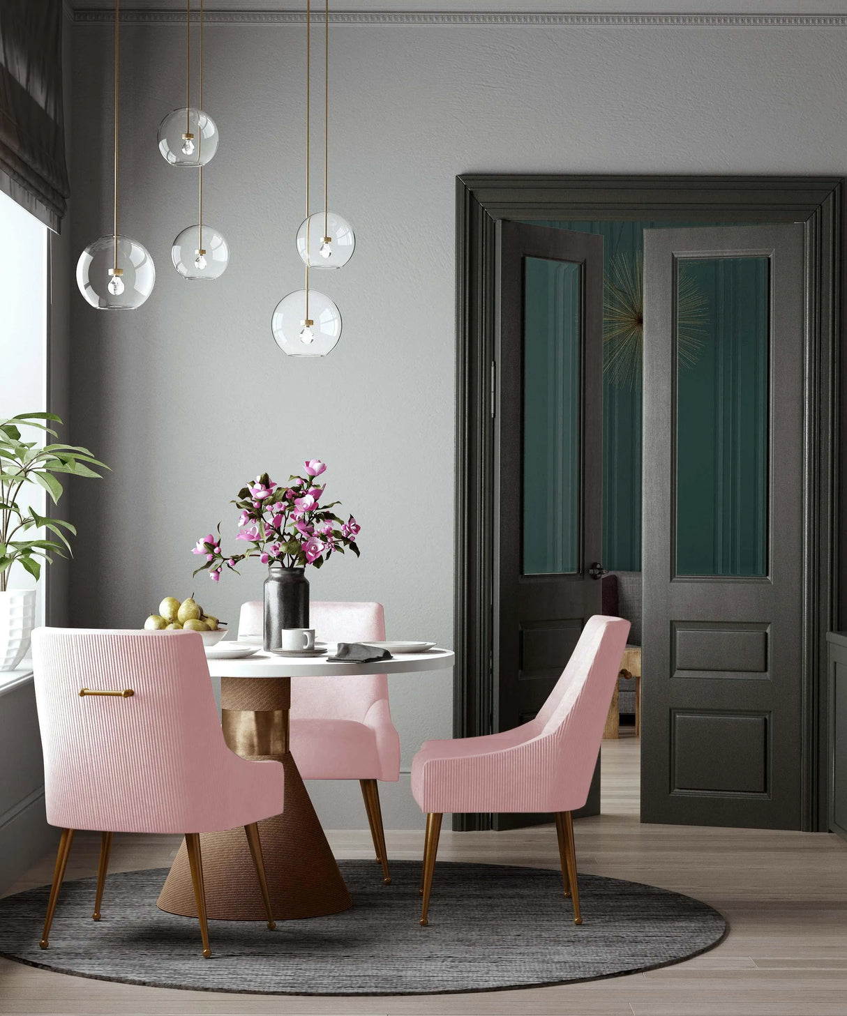 Beatrix Pleated Velvet Side Chair by TOV Furniture at Eve Furniture