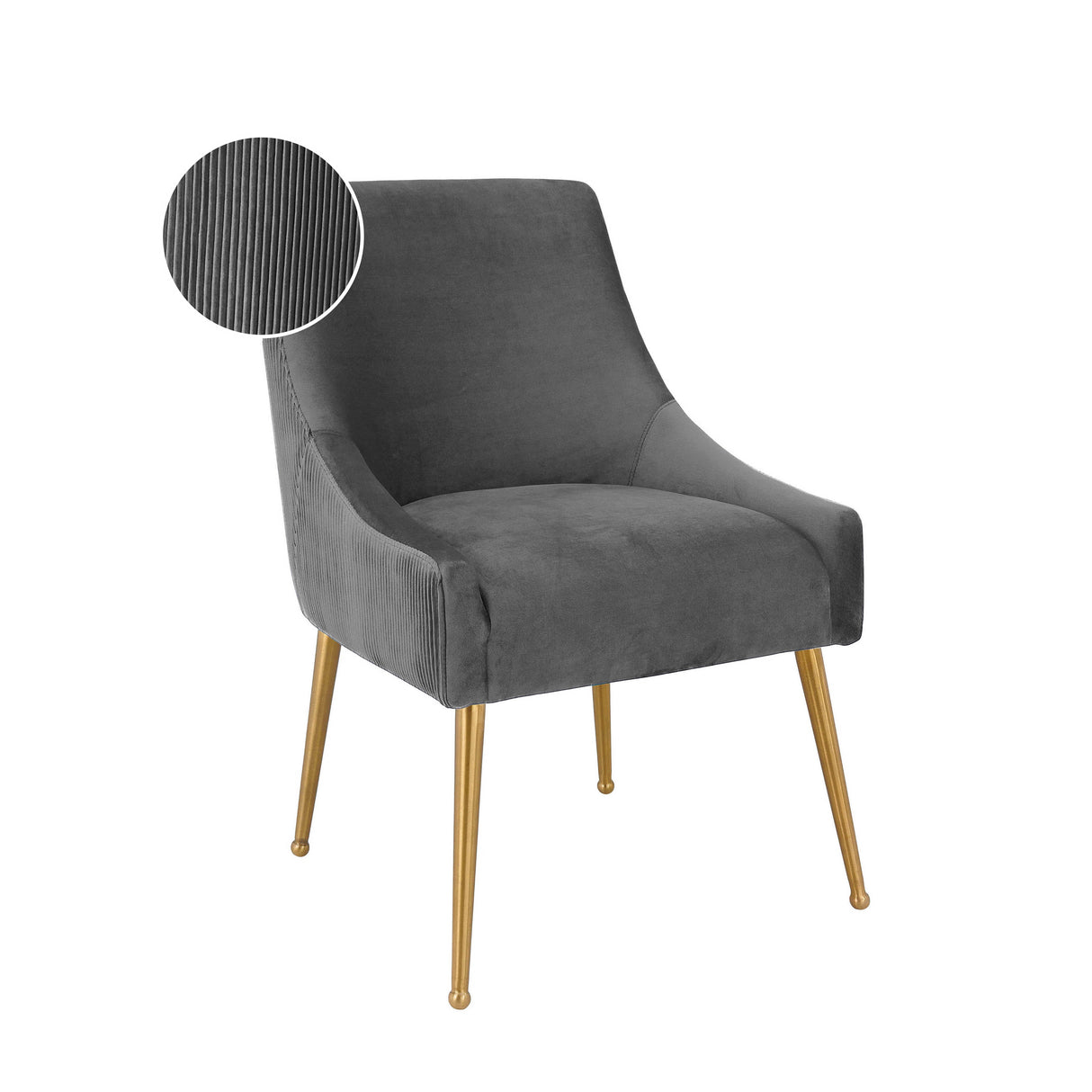 Beatrix Pleated Velvet Side Chair by TOV Furniture at Eve Furniture