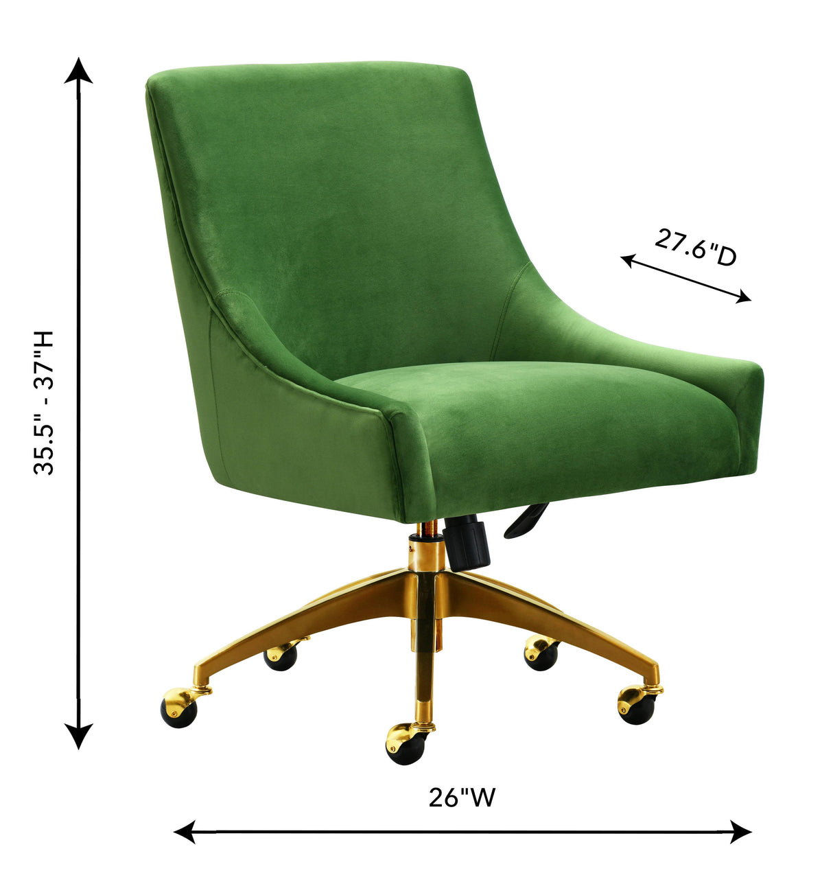 Beatrix Velvet Office Swivel Chair by TOV Furniture at Eve Furniture