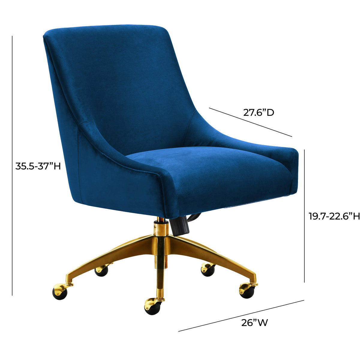 Beatrix Velvet Office Swivel Chair by TOV Furniture at Eve Furniture