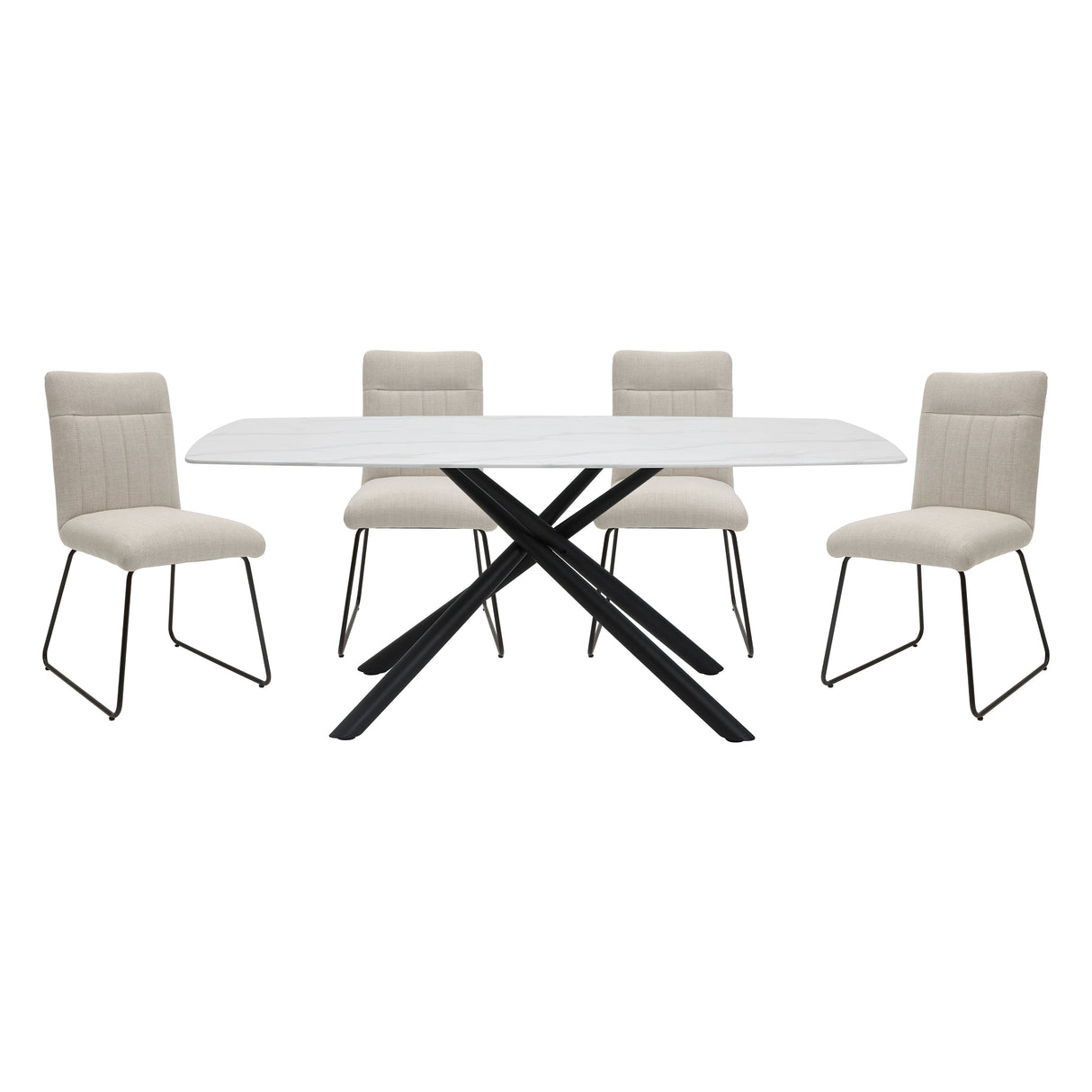 Benito Beige/Black Dining Set by Homelegance at Eve Furniture