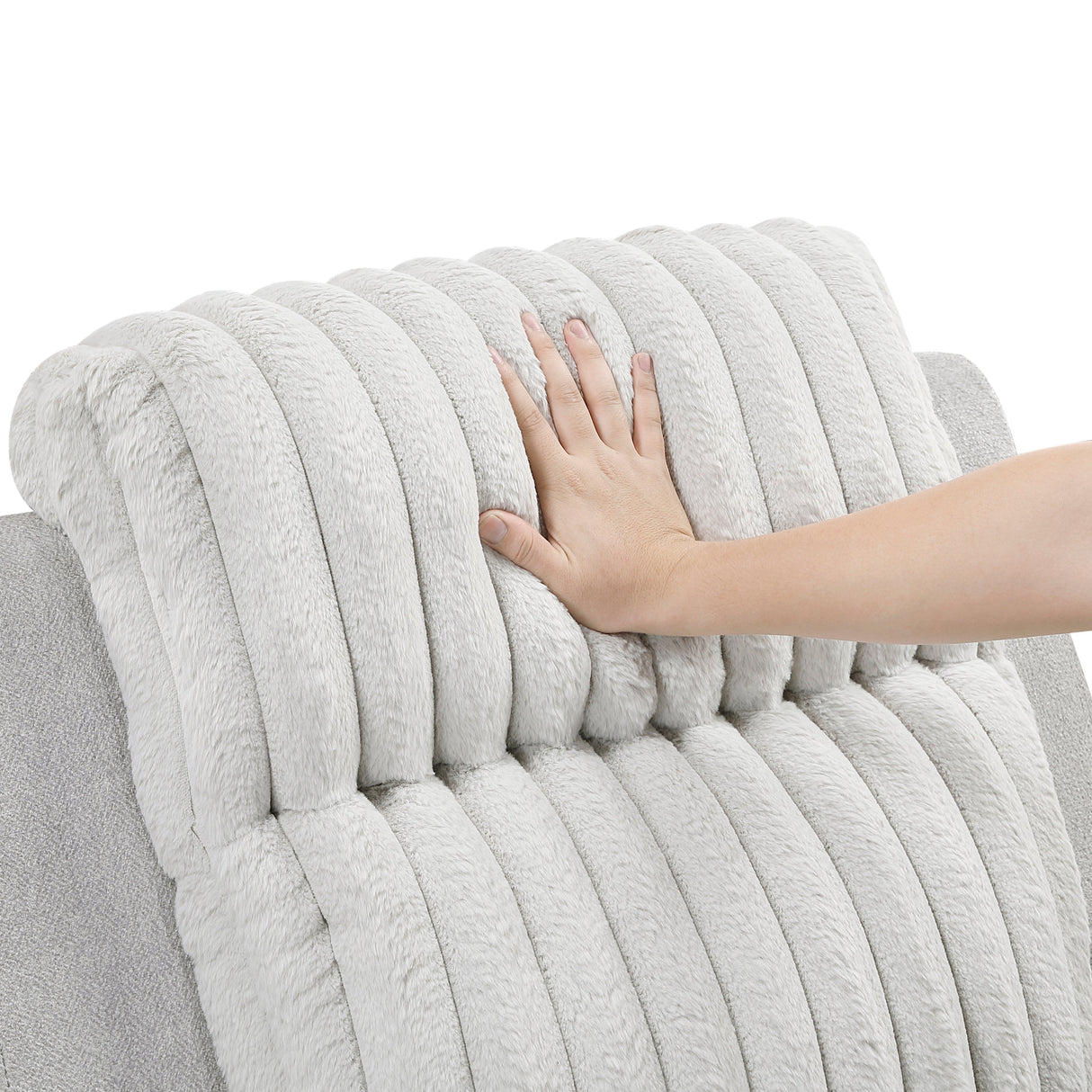 Benton Light Gray Double Reclining Love Seat by Homelegance at Eve Furniture