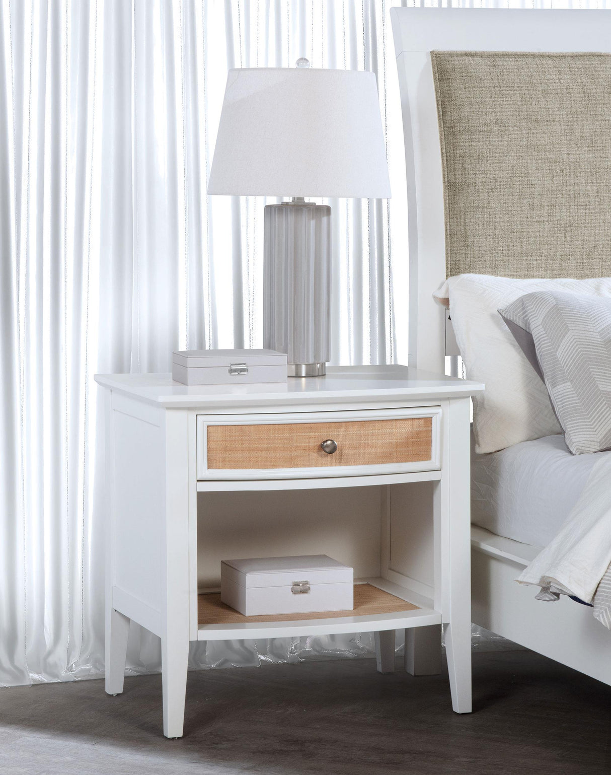 Bexhill White 1-Drawer Nightstand by Coaster at Eve Furniture