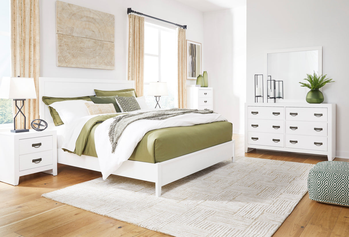 Binterglen White Panel Bedroom Set by Ashley at Eve Furniture