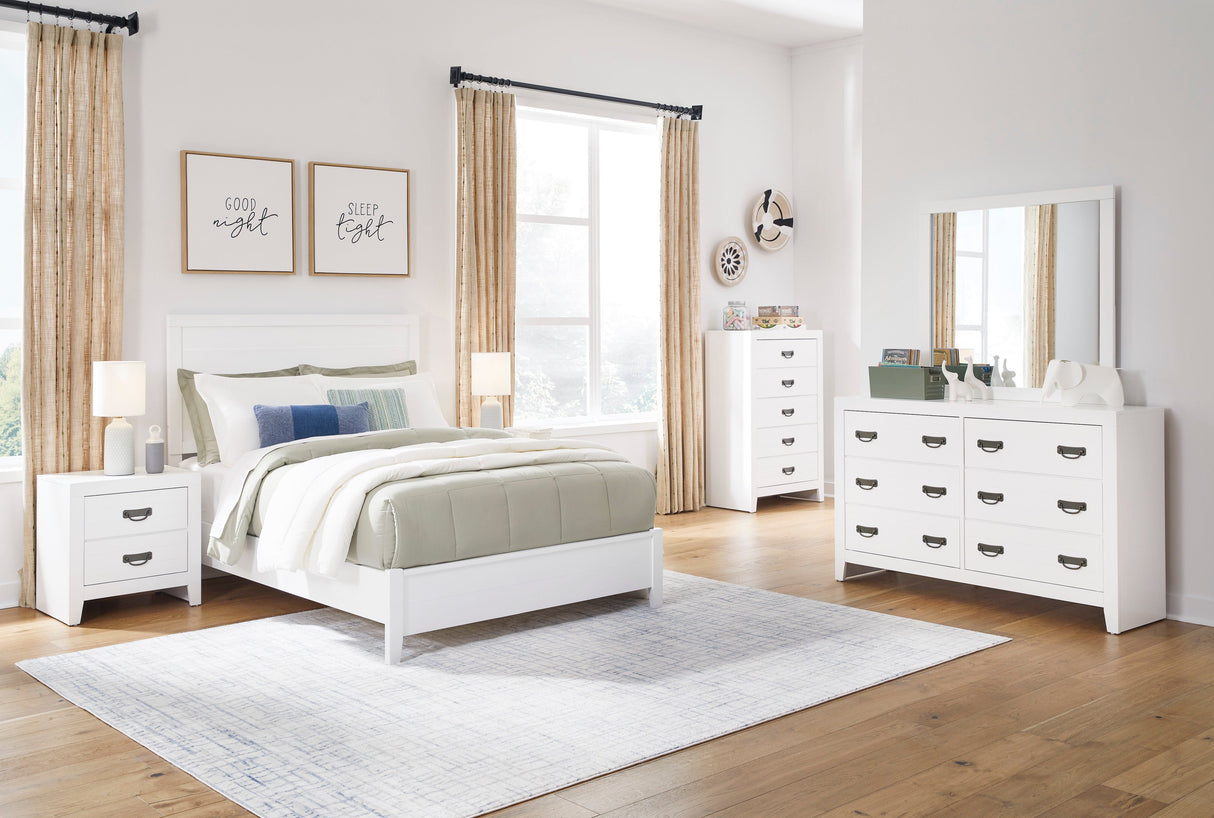 Binterglen White Panel Bedroom Set by Ashley at Eve Furniture