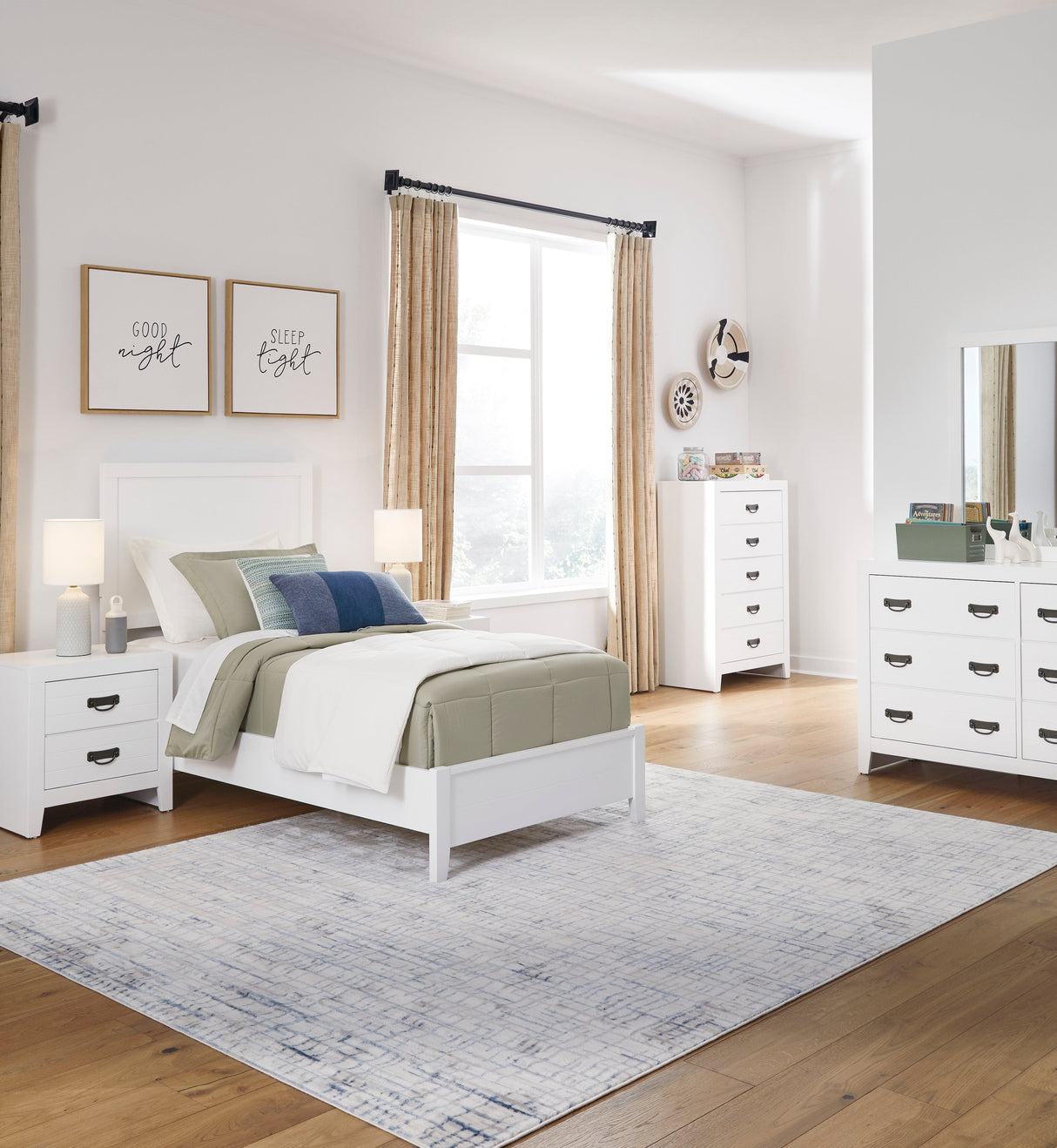 Binterglen White Panel Youth Bedroom Set by Ashley at Eve Furniture