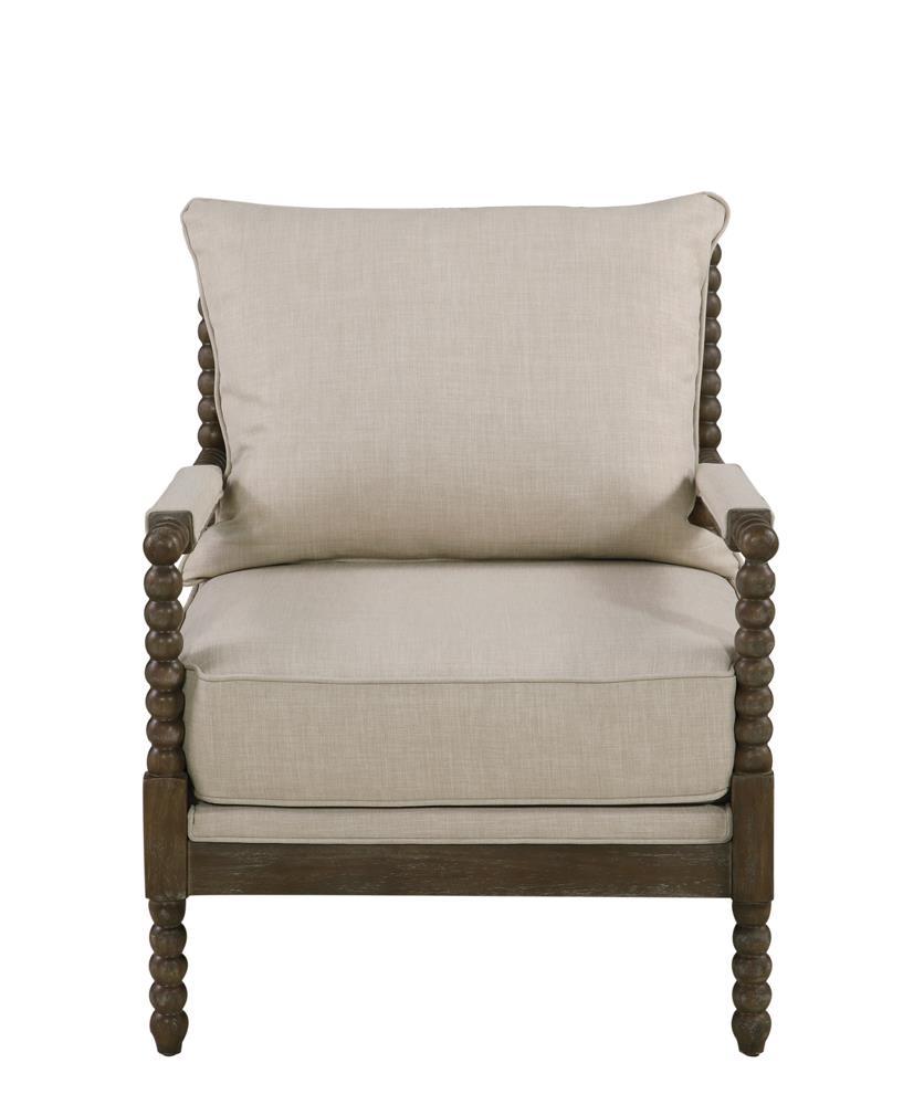 Blanchett Oatmeal/Natural Cushion Back Accent Chair by Coaster at Eve Furniture