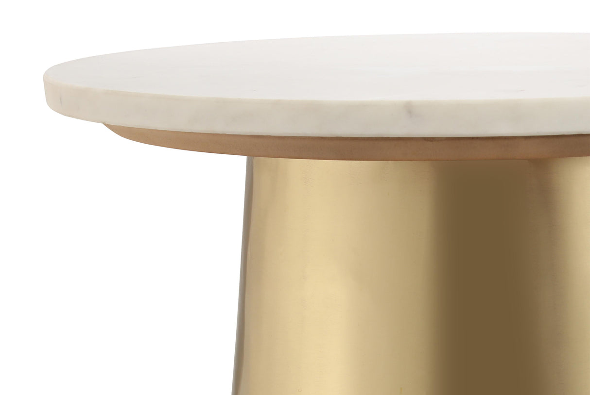 Bleeker Marble Side Table by TOV Furniture at Eve Furniture