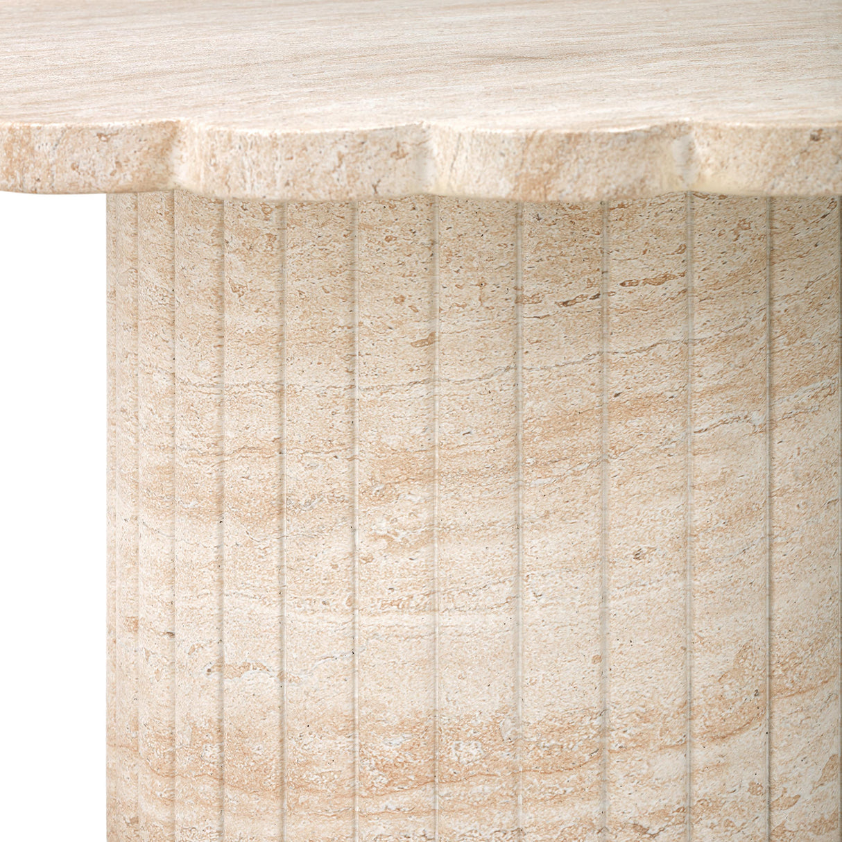 Blossom Washed Travertine Finish Indoor/Outdoor Coffee Table by TOV Furniture at Eve Furniture