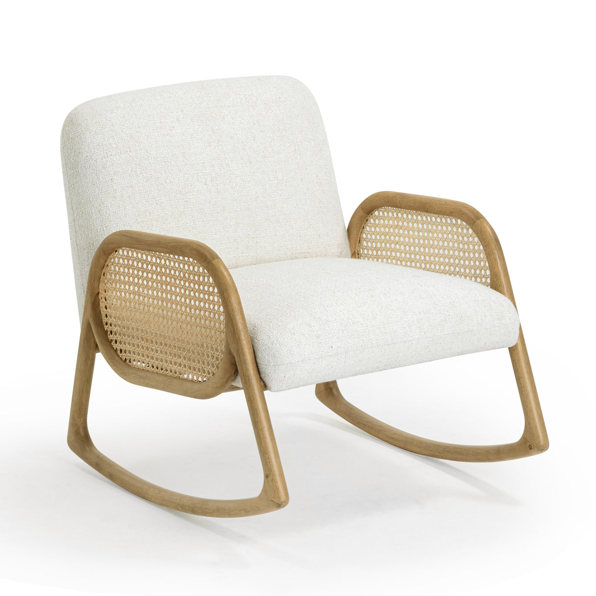 Bonney Cream Performance Fabric Rocking Chair by TOV Furniture at Eve Furniture