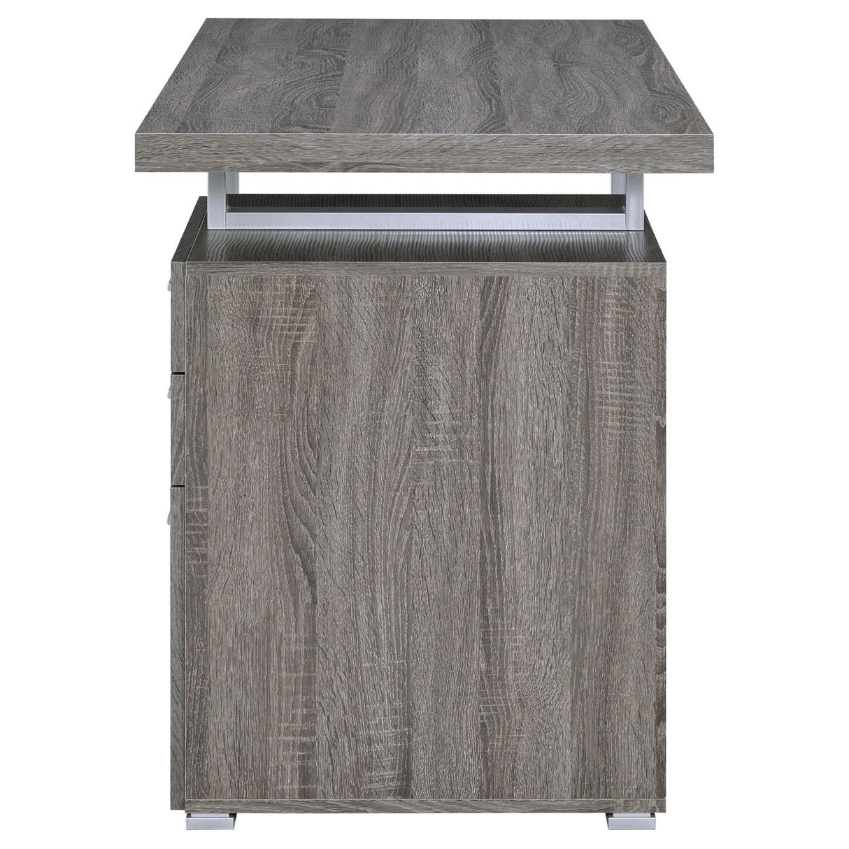 Brennan Weathered Gray 3-Drawer Office Desk by Coaster at Eve Furniture