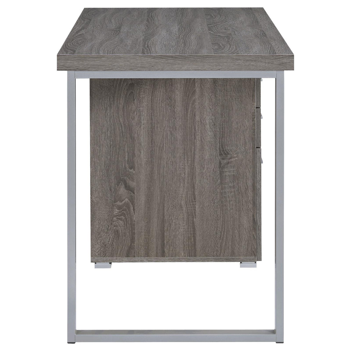 Brennan Weathered Gray 3-Drawer Office Desk by Coaster at Eve Furniture
