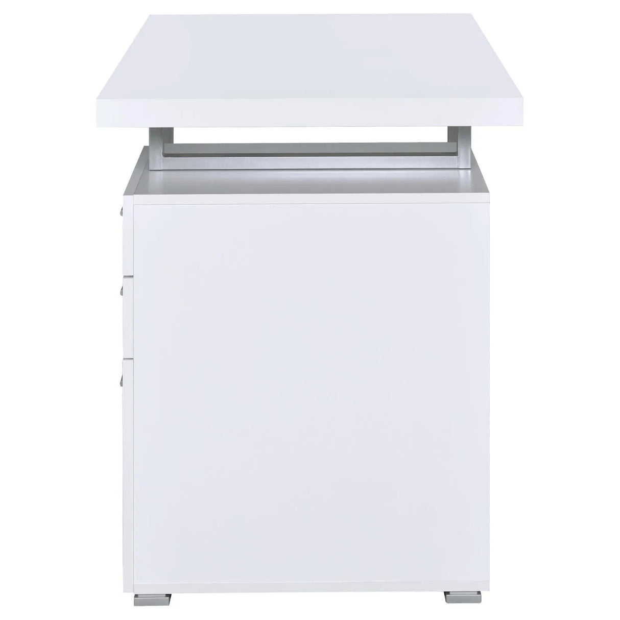 Brennan White 3-Drawer Office Desk by Coaster at Eve Furniture