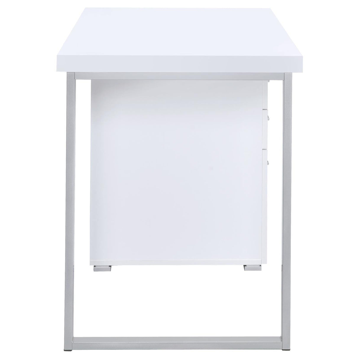 Brennan White 3-Drawer Office Desk by Coaster at Eve Furniture