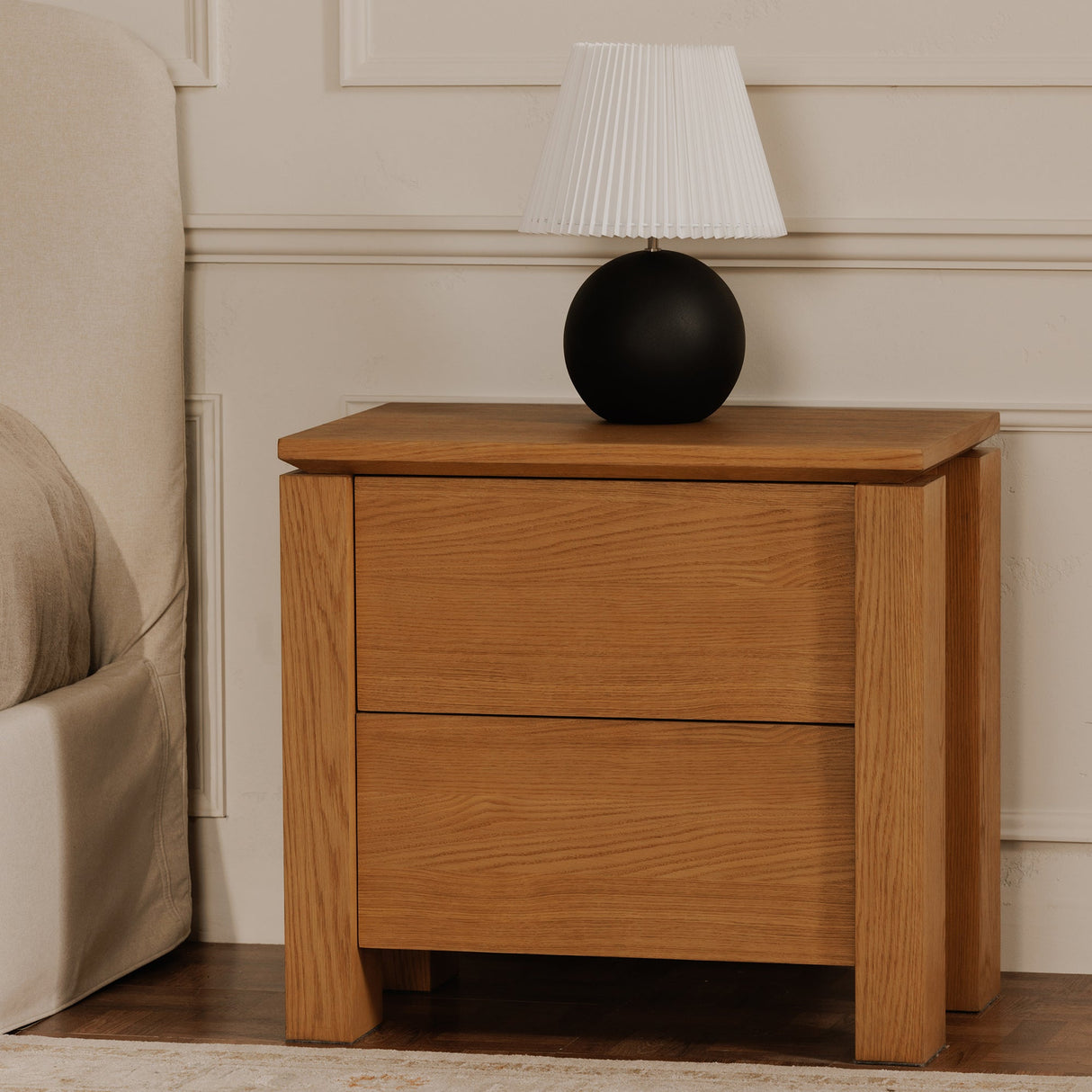 Brook Country Oak Nightstand by Moe's Home at Eve Furniture