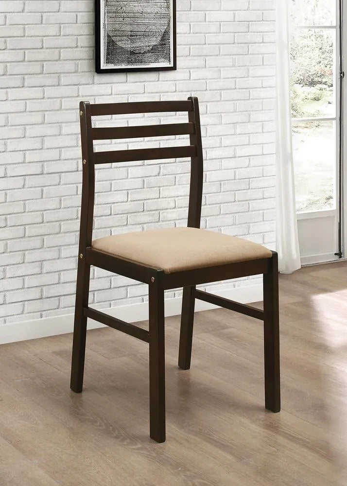 Bucknell Cappuccino/Tan 3-Piece Dining Set with Drop Leaf by Coaster at Eve Furniture
