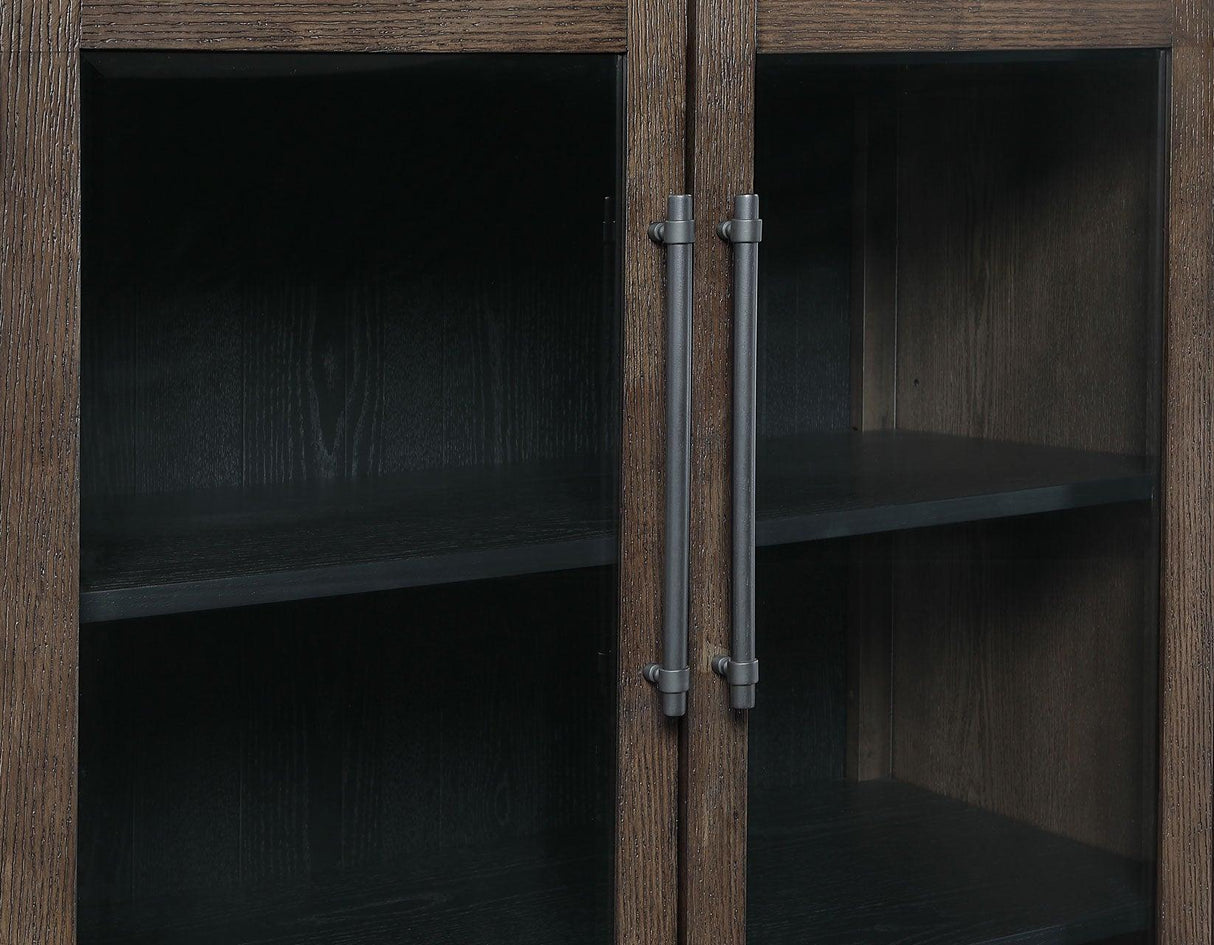 Burlington Cocoa Curio with Black Interior by Steve Silver at Eve Furniture