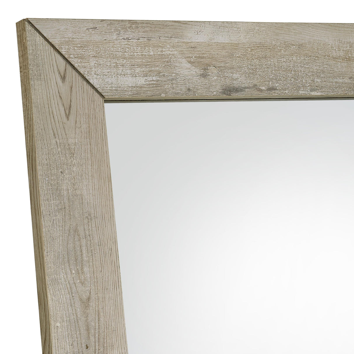 Cadence Gray Tempered Glass Washed Oak Full Length Standing Mirror by Coaster at Eve Furniture